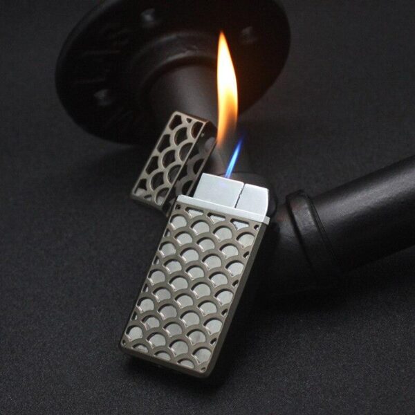 briquet rechargeable en métal double flamme