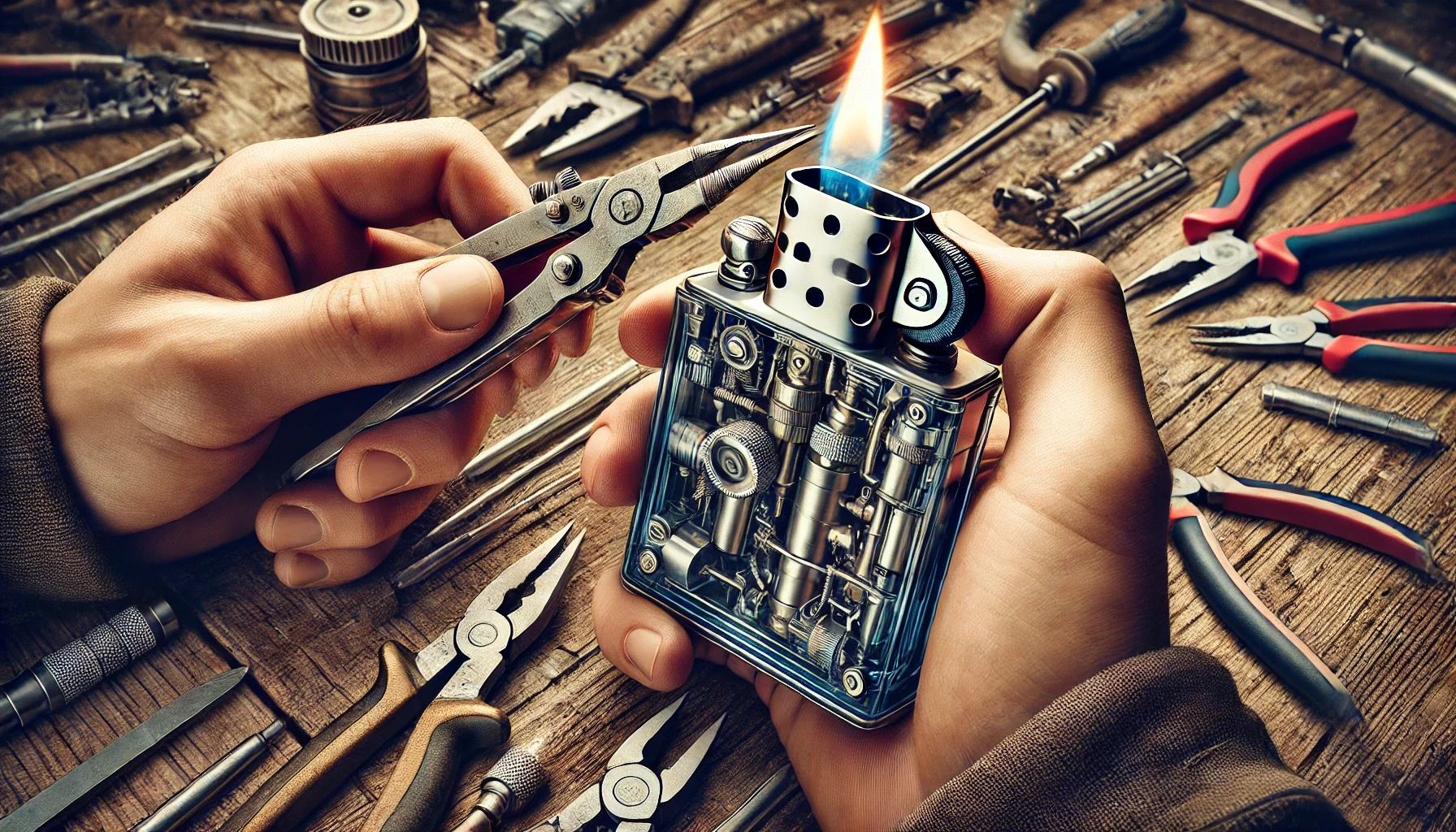 Réparer un briquet tempête