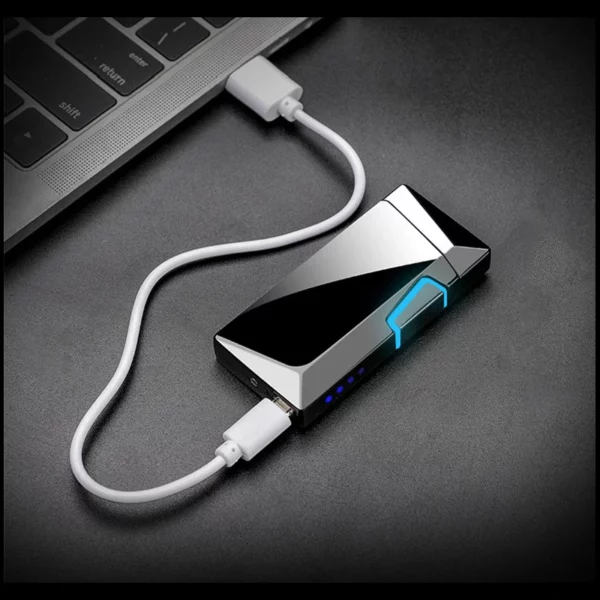 Briquet USB Plasma Double Arc Affichage Charge