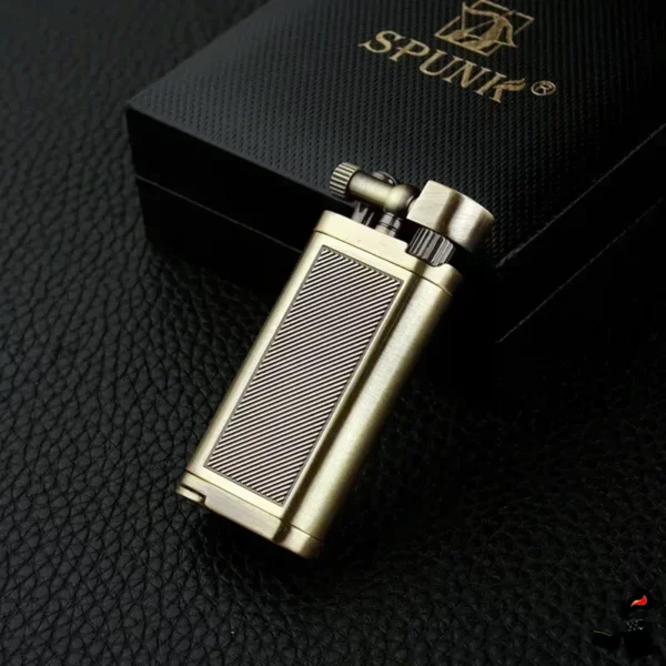 Briquet Pipe Métal Flamme Inclinée Croisé