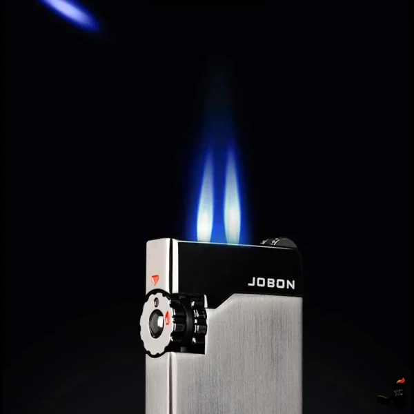 Briquet JOBON Double Flamme | Puissant & Coupe-Vent Flammes
