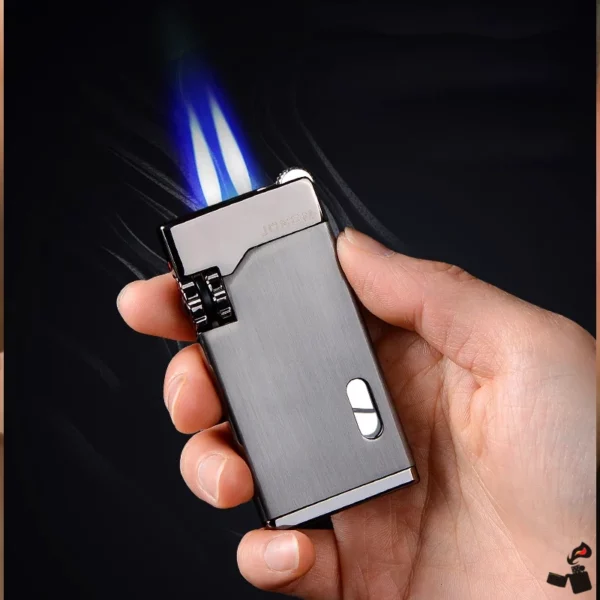 Briquet JOBON Double Flamme | Puissant & Coupe-Vent Main