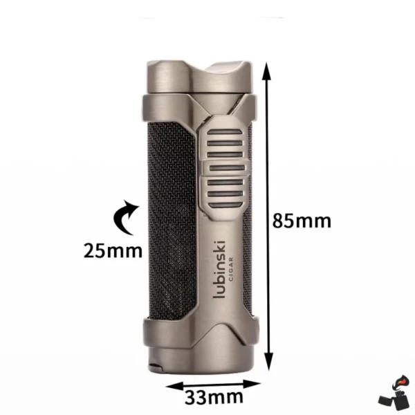Briquet Lubinski Métal Flamme Jet Perce-Cigare Support Taille