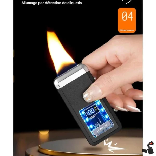 Briquet Commande Vocale - Flamme Extra Large Clique