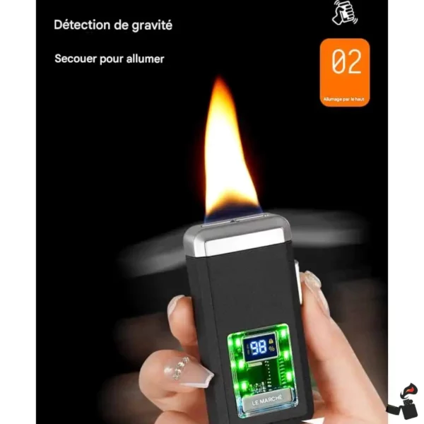 Briquet Commande Vocale - Flamme Extra Large Gravité