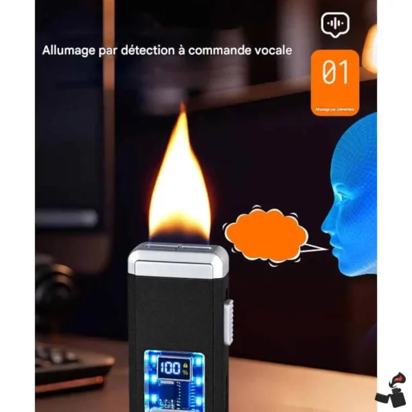 Briquet Commande Vocale - Flamme Extra Large Vocale