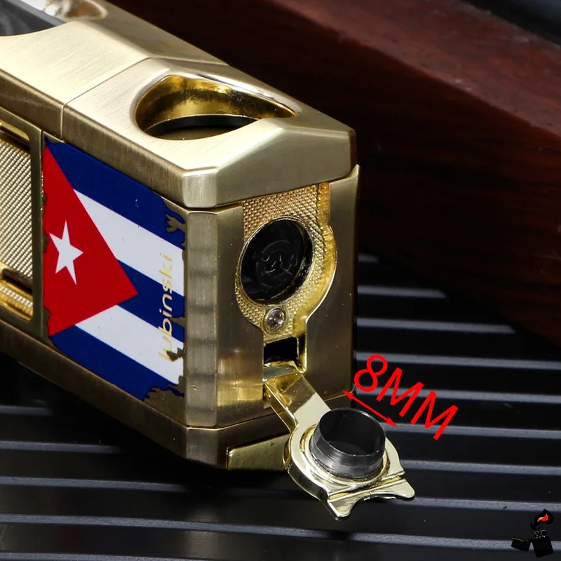 Briquet LUBINSKI 1 Jet – Coupe en‑V, Aiguille, Poinçon 5 Briquet Cigare 1 Jet – Coupe‑Cigare Poinçon LUBINSKI 8MM