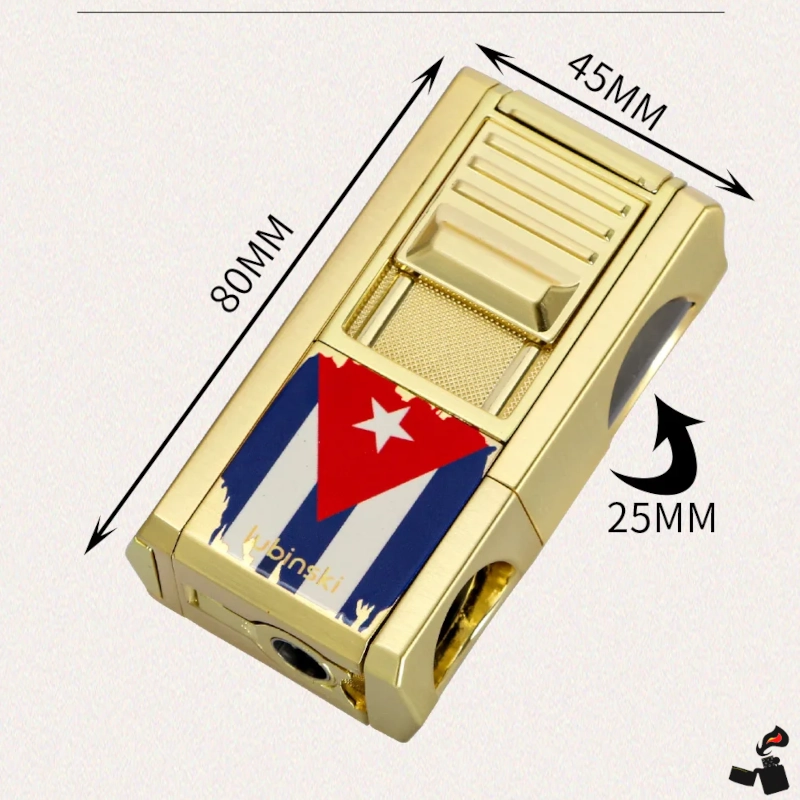Briquet LUBINSKI 1 Jet – Coupe en‑V, Aiguille, Poinçon 8 Briquet Cigare 1 Jet – Coupe‑Cigare Poinçon LUBINSKI Taille
