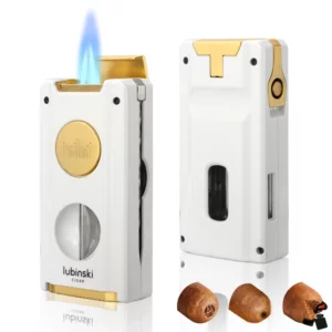 Briquet Cigare LUBINSKI 2 Jets, Coupe-Cigare-V