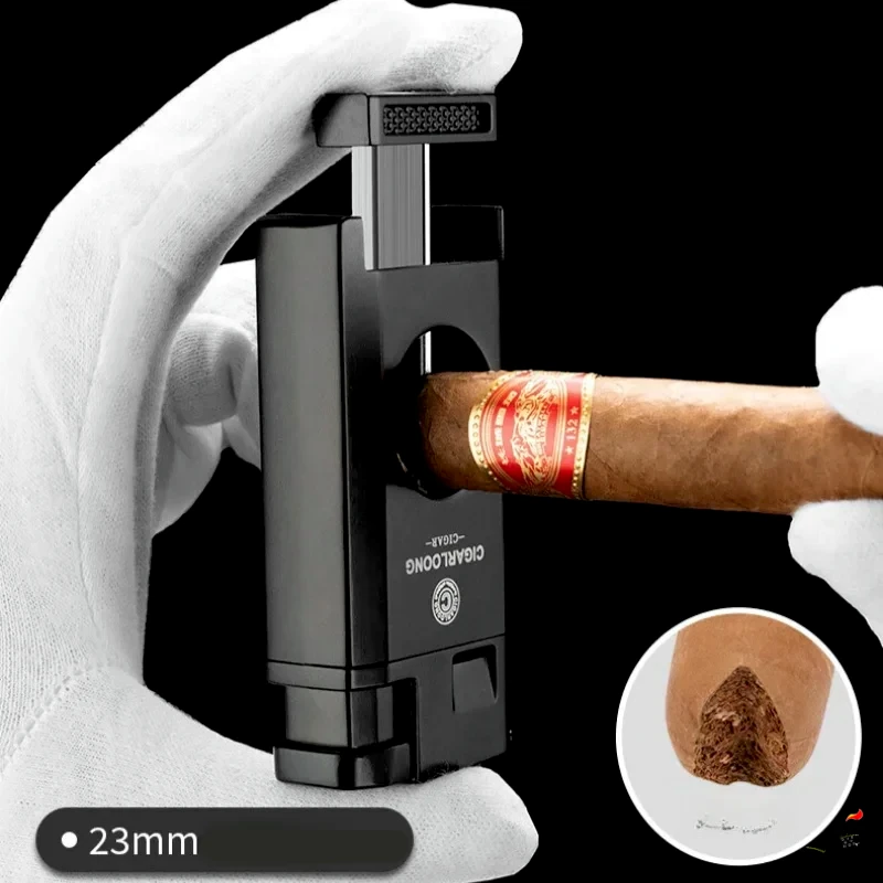 Briquet Cigare Multifonction Turbine – Coupe-Cigare Intégré & Perforateur | Briquet Jet Coupe-Vent Rechargeable Butane 6 Briquet Cigare Multifonction Turbine – Coupe-Cigare Intégré & Perforateur | Briquet Jet Coupe-Vent Rechargeable Butane Cigare