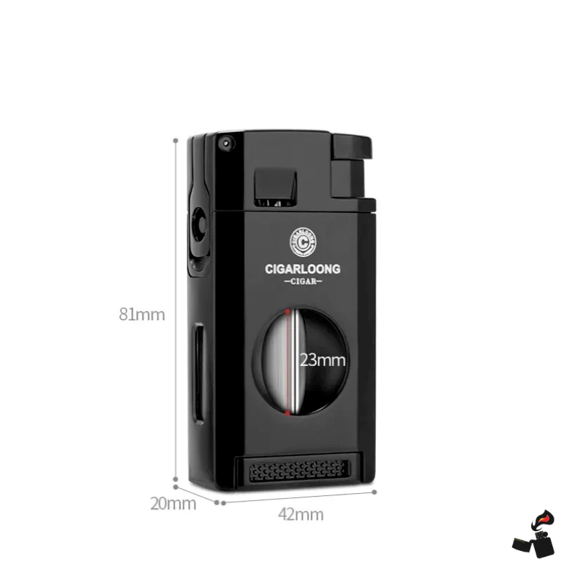 Briquet Cigare Multifonction Turbine – Coupe-Cigare Intégré & Perforateur | Briquet Jet Coupe-Vent Rechargeable Butane 9 Briquet Cigare Multifonction Turbine – Coupe-Cigare Intégré & Perforateur | Briquet Jet Coupe-Vent Rechargeable Butane Taille