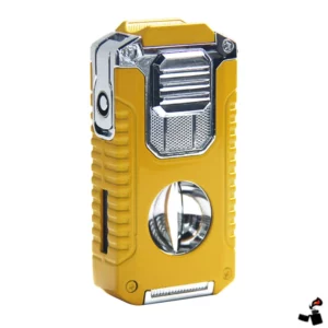 Briquet Cigare Triple Flamme + Coupe-Cigare en V