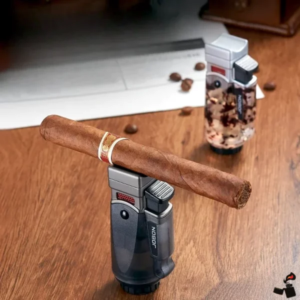 Briquet JOBON Magnum – Flamme Bleue Type Pistolet Rechargeable Cigare