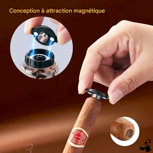 Briquet JOBON Magnum – Flamme Bleue Type Pistolet Rechargeable Magnétique