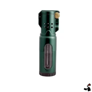 Briquet JOBON Triple Flamme à Meule – Rechargeable, Coupe-Vent, Design Métallique