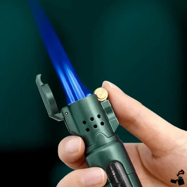 Briquet JOBON Triple Flamme à Meule – Rechargeable, Coupe-Vent, Design Métallique Flamme