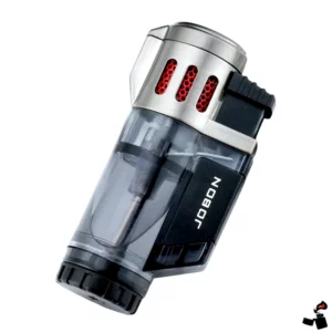 Briquet JOBON – Triple Flamme Directe, Coupe-Vent, Réservoir Transparent