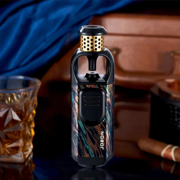 Briquet Torche à Flamme Bleue – Rechargeable Cigare