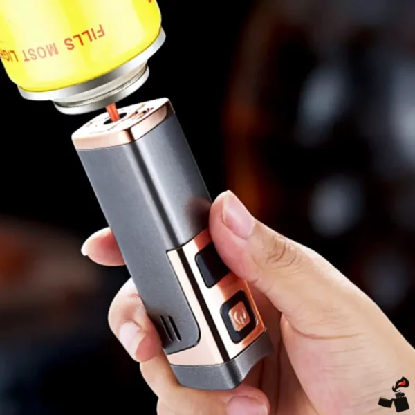 Briquet Triple Flamme Jet – Coupe-Cigare Intégré USB Gaz Bouteille