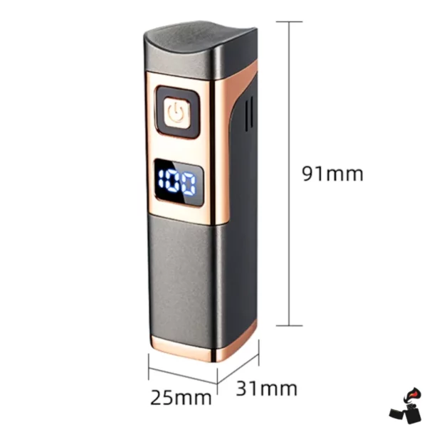 Briquet Triple Flamme Jet – Coupe-Cigare Intégré USB Gaz Taille