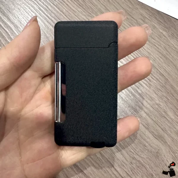 Briquet Turbo Double Flamme à Pression Latérale – Métal Fenêtre Main