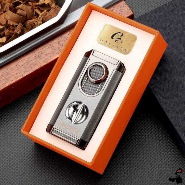 GALINER Briquet Cigare Triple Flamme Coupe‑Cigare en V Premium Boîte