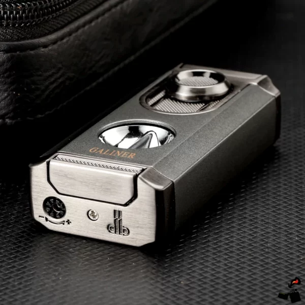 GALINER Briquet Cigare Triple Flamme Coupe‑Cigare en V Premium Roue