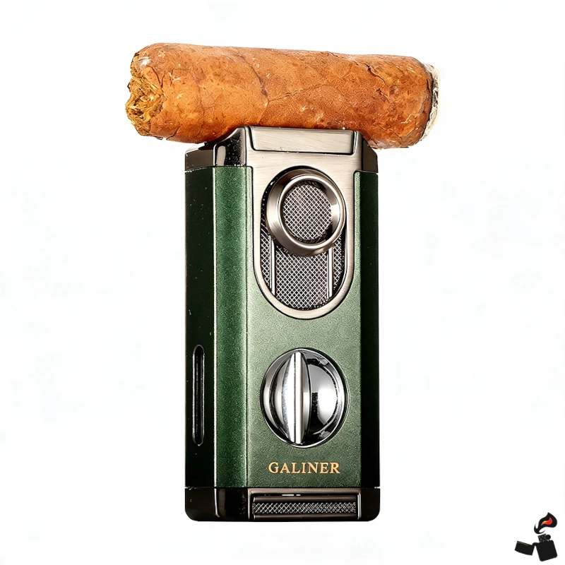 GALINER Briquet Torche 3 Jets Coupe en V 9 GALINER Briquet Torche 3 Jets Perce-Cigare et Coupe-V Support