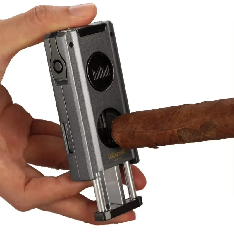 🔥 LUBINSKI Briquet Cigare Flamme Bleue – Coupe‑Cigare + Poinçon Intégré 4 🔥 LUBINSKI Briquet Cigare Flamme Bleue – Coupe‑Cigare + Poinçon Intégré – Image 4