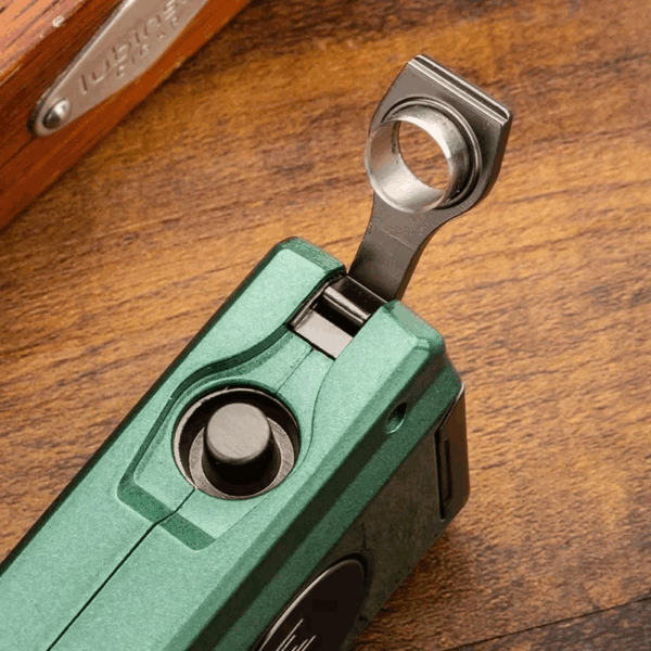 🔥 LUBINSKI Briquet Cigare Flamme Bleue – Coupe‑Cigare + Poinçon Intégré – Image 5