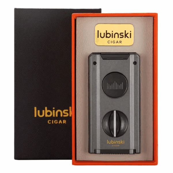 🔥 LUBINSKI Briquet Cigare Flamme Bleue – Coupe‑Cigare + Poinçon Intégré – Image 7