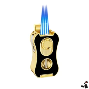 Briquet Cigare 4 Flammes Bleues 6 Fonctions