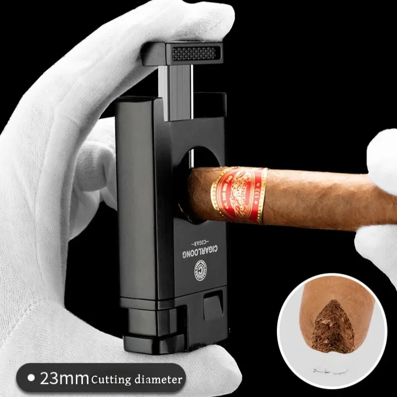 Briquet Cigare Multifonction Turbine – Coupe-Cigare Intégré & Perforateur | Briquet Jet Coupe-Vent Rechargeable Butane 2 Briquet Cigare Multifonction Turbine – Coupe-Cigare Intégré & Perforateur | Briquet Jet Coupe-Vent Rechargeable Butane – Image 2