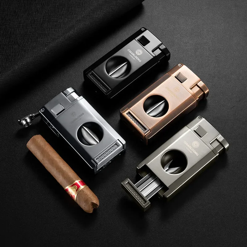 Briquet Cigare Multifonction Turbine – Coupe-Cigare Intégré & Perforateur | Briquet Jet Coupe-Vent Rechargeable Butane 4 Briquet Cigare Multifonction Turbine – Coupe-Cigare Intégré & Perforateur | Briquet Jet Coupe-Vent Rechargeable Butane – Image 4