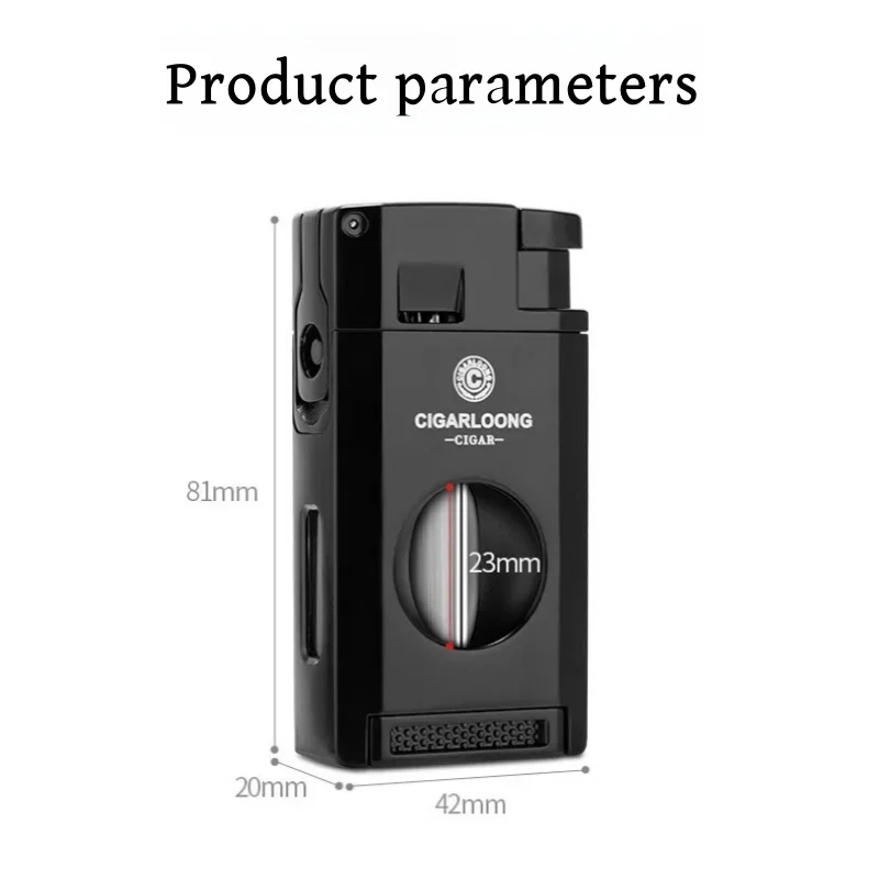 Briquet Cigare Multifonction Turbine – Coupe-Cigare Intégré & Perforateur | Briquet Jet Coupe-Vent Rechargeable Butane 6 Briquet Cigare Multifonction Turbine – Coupe-Cigare Intégré & Perforateur | Briquet Jet Coupe-Vent Rechargeable Butane – Image 6