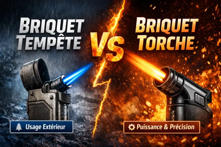 Comparaison de deux types de briquets