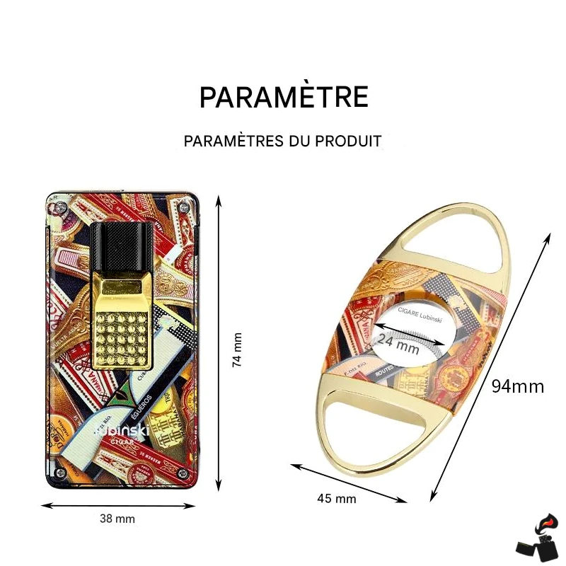 Coffret Cigare Lubinski – Briquet Torche Double Jet, Coupe-Cigare, Cendrier 9 coffret-cigare-lubinski-set-premium-taille