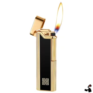 Briquet à Pipe Flamme Inclinée Roue Aiguisée Métal