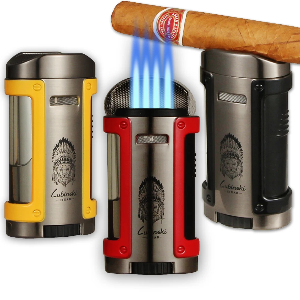 LUBINSKI Briquet Torche 3 Jets Métallique pour Cigares 7 LUBINSKI Briquet Torche 3 Jets Métallique pour Cigares – Image 7