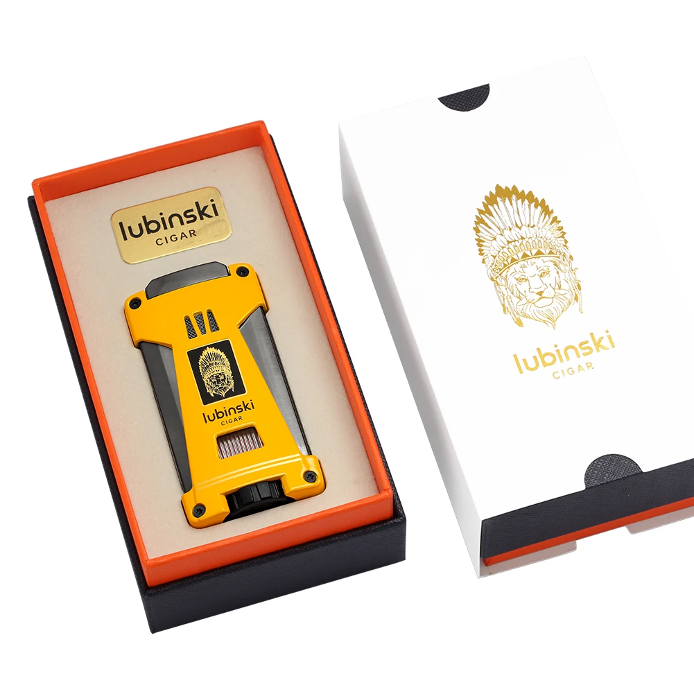 LUBINSKI Briquet Torche 3 Jets Métallique pour Cigares 6 LUBINSKI Briquet Torche 3 Jets Métallique pour Cigares – Image 6