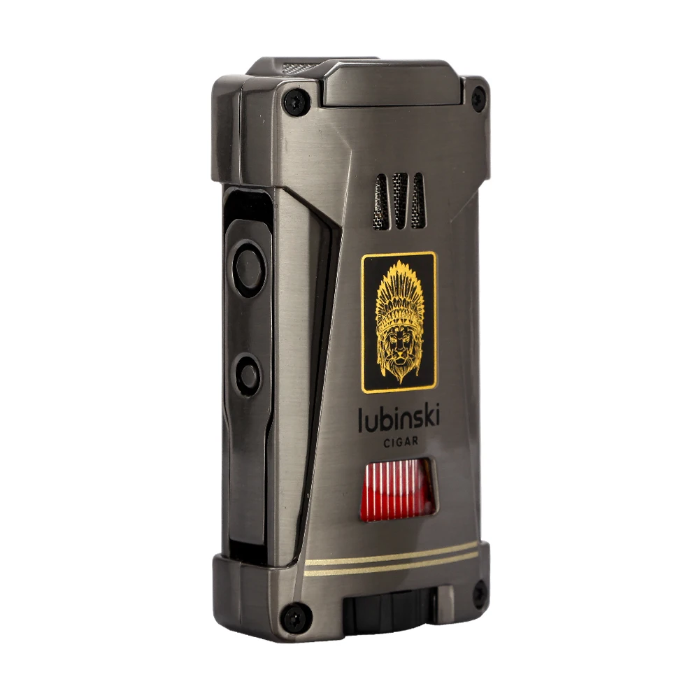 LUBINSKI Briquet Torche 3 Jets Métallique pour Cigares 1 LUBINSKI Briquet Torche 3 Jets Métallique pour Cigares