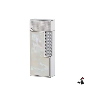 Briquet Laiton Plaqué Nacre Molette Son Clair