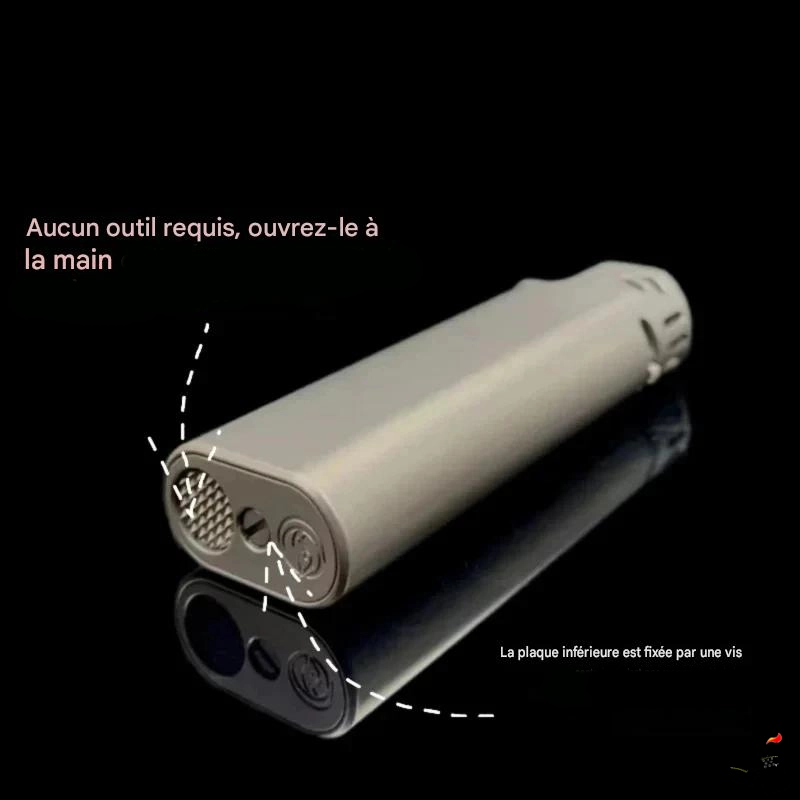Briquet Titane Falcon Rechargeable au Gaz 9 Briquet Titane Mat Molette Rechargeable Change Vis