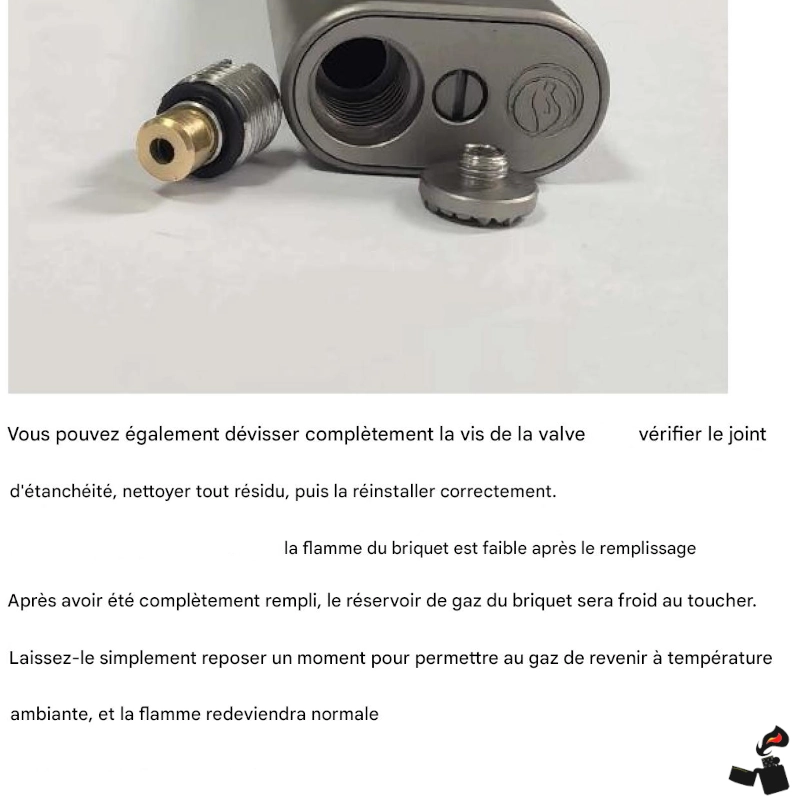 Briquet Titane Falcon Rechargeable au Gaz 13 Briquet Titane Mat Molette Rechargeable Flamme Faible