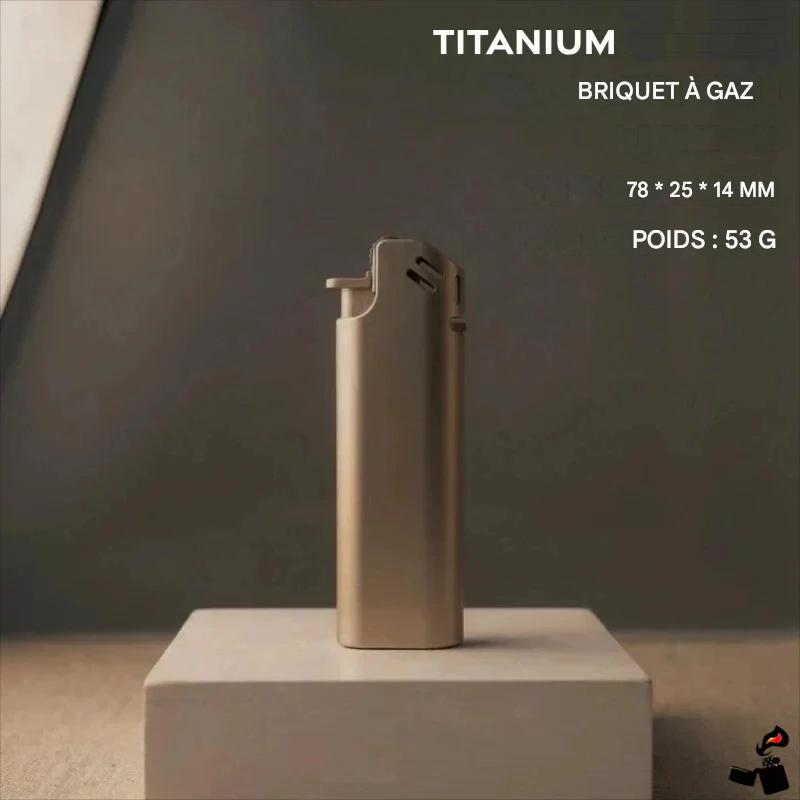 Briquet Titane Falcon Rechargeable au Gaz 11 Briquet Titane Mat Molette Rechargeable Taille