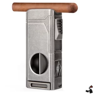 Briquet Torche 4 Jets Perce-Cigare et Coupe-Cigare