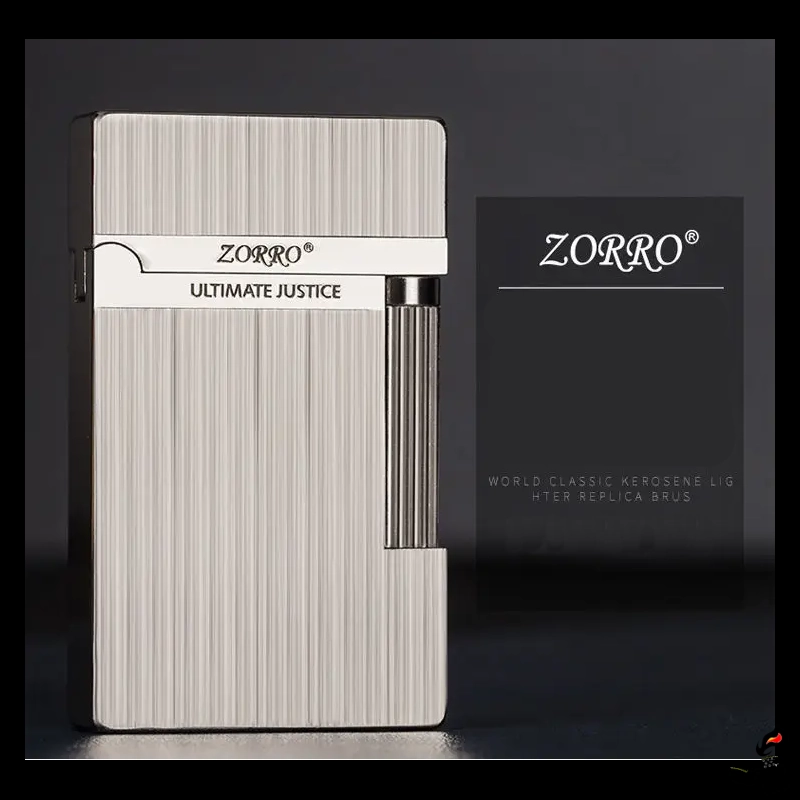 ZORRO Briquet à Essence Finition Brossée et Laquée 5 ZORRO Briquet à Essence Finition Brossée et Laquée Logo