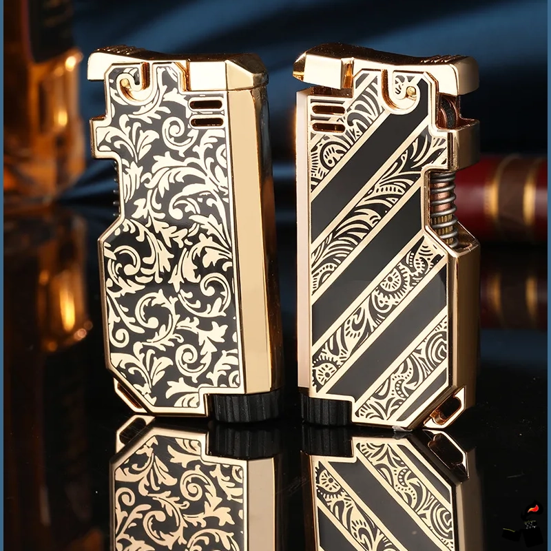 Briquet à Gaz Flamme Ouverte Lucky Flower 8 Briquet à Gaz Flamme Ouverte Lucky Flower Côté