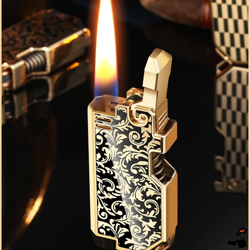 Briquet à Gaz Flamme Ouverte Lucky Flower 4 Briquet à Gaz Flamme Ouverte Lucky Flower FLamme Allumée