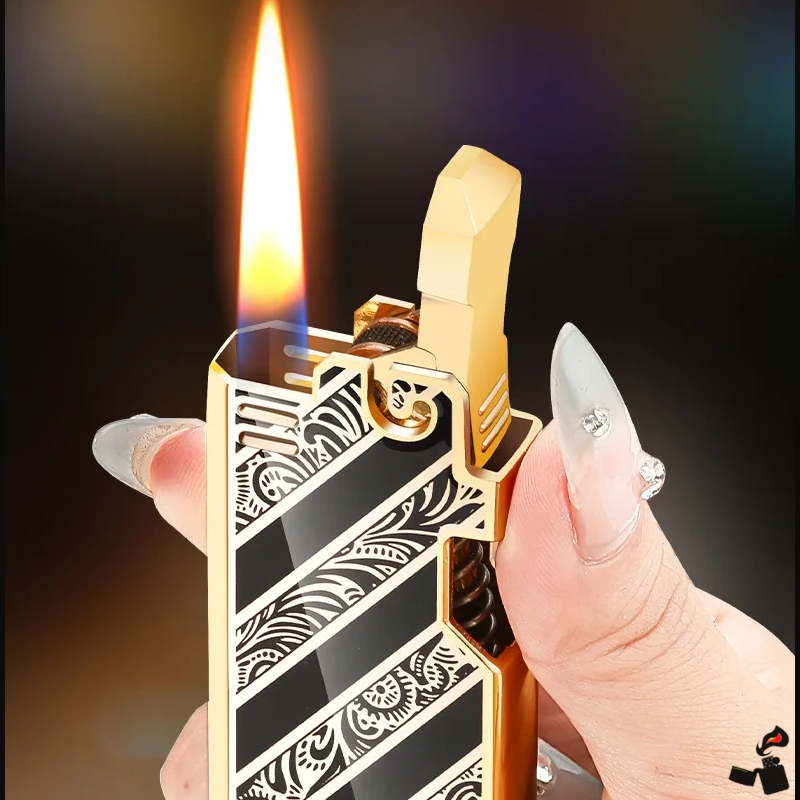 Briquet à Gaz Flamme Ouverte Lucky Flower 3 Briquet à Gaz Flamme Ouverte Lucky Flower Flamme Main